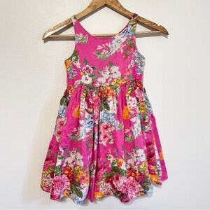 Ralph Lauren Floral Cotton Pink Dress Girl’s Size 6